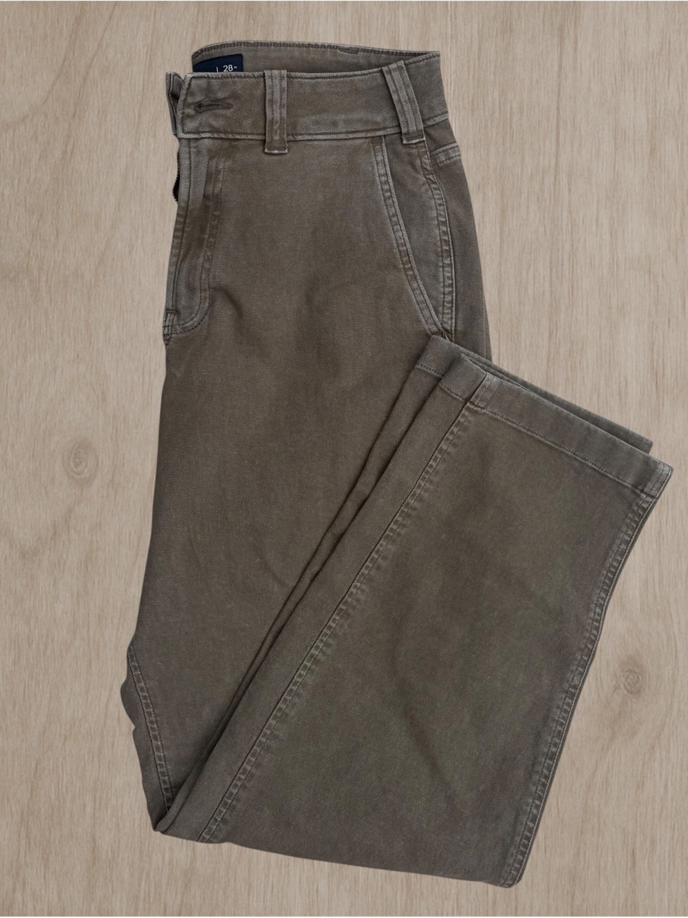 Abercrombie & Fitch Men's Athletic Loose Workwear Pants - Olive Brown - Sz 28x30